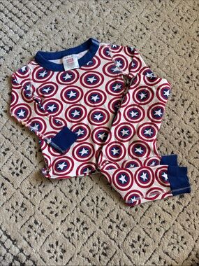 Hanna Andersson xMarvel Captain America Pajama Set sz 2T